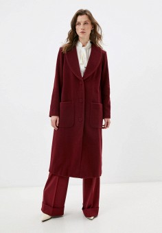 Пальто, L'Autre Chose, цвет: бордовый. Артикул: RTLAAT288902. Одежда / L'Autre Chose