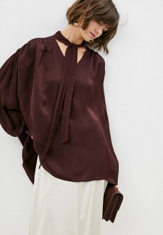 Блуза, L'Autre Chose, цвет: коричневый. Артикул: RTLAAT291801. Одежда / Блузы и рубашки