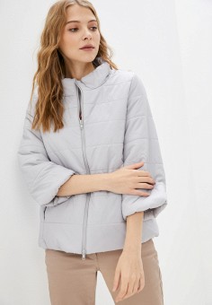 Куртка утепленная, Stefanel, цвет: серый. Артикул: RTLAAT540001. Одежда / Stefanel