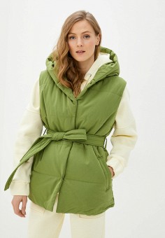 Жилет утепленный, Cotton On, цвет: зеленый. Артикул: RTLAAT675701. Одежда / Верхняя одежда / Жилеты