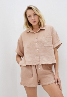 Пижама, Cotton On, цвет: бежевый. Артикул: RTLAAT680801. Одежда / Домашняя одежда / Пижамы
