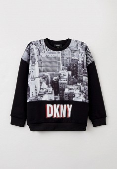 Свитшот, DKNY, цвет: черный. Артикул: RTLAAT959401. DKNY