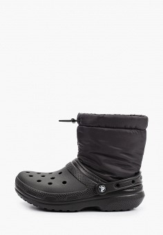 Дутики, Crocs, цвет: черный. Артикул: RTLAAT972101. Обувь / Сапоги  / Дутики и луноходы