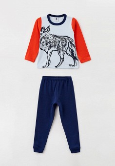 Пижама, Petit Bateau, цвет: мультиколор, синий. Артикул: RTLAAT996501. Petit Bateau