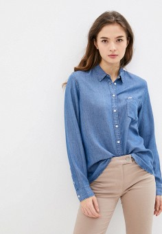 Рубашка джинсовая, Lee, цвет: голубой. Артикул: RTLAAU027801. Одежда / Lee