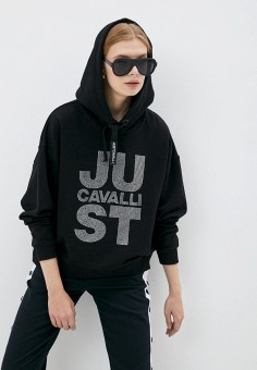 Худи, Just Cavalli, цвет: черный. Артикул: RTLAAU105601. Premium / Just Cavalli