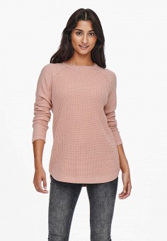 Джемпер, Only, цвет: розовый. Артикул: RTLAAU203001. Одежда / Джемперы, свитеры и кардиганы / Джемперы и пуловеры / Джемперы