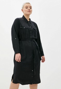 Платье, Vero Moda Curve, цвет: черный. Артикул: RTLAAU281501. Vero Moda Curve