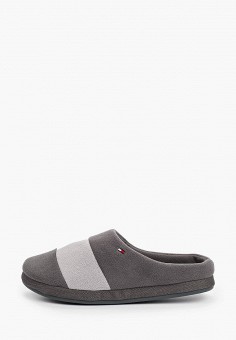 Тапочки, Tommy Hilfiger, цвет: серый. Артикул: RTLAAU545601. Обувь / Домашняя обувь