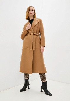 Пальто, Liu Jo, цвет: коричневый. Артикул: RTLAAU985002. Одежда / Liu Jo