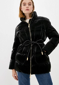 Куртка утепленная, Elisabetta Franchi, цвет: черный. Артикул: RTLAAU997702. Elisabetta Franchi