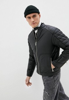 Куртка утепленная, Just Cavalli, цвет: черный. Артикул: RTLAAV024901. Just Cavalli