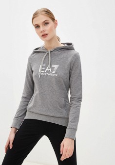 Худи, EA7, цвет: серый. Артикул: RTLAAV813201. Одежда / EA7