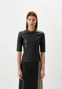 Блуза, MM6 Maison Margiela, цвет: черный. Артикул: RTLAAW191401. Premium / Одежда / MM6 Maison Margiela