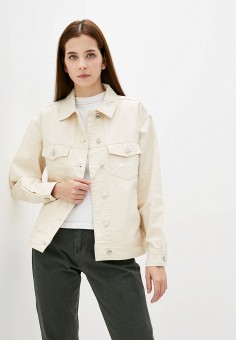 Куртка джинсовая, Quiksilver, цвет: бежевый. Артикул: RTLAAW346601. Одежда / Верхняя одежда / Quiksilver