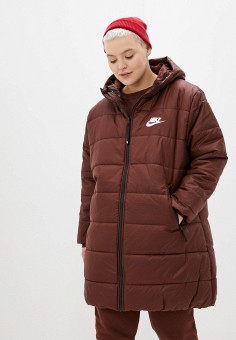Куртка утепленная, Nike, цвет: коричневый. Артикул: RTLAAW480201. Одежда / Верхняя одежда / Nike