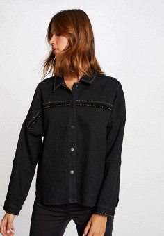 Рубашка джинсовая, Morgan, цвет: черный. Артикул: RTLAAW609701. Одежда / Блузы и рубашки / Рубашки / Morgan