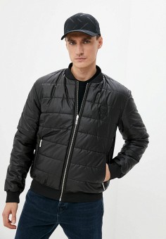 Куртка утепленная, Karl Lagerfeld, цвет: черный. Артикул: RTLAAW799402. Karl Lagerfeld