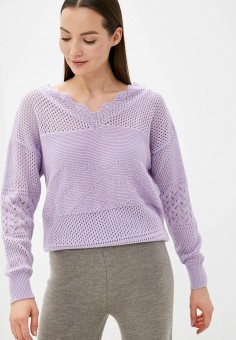 Пуловер, Trendyol, цвет: фиолетовый. Артикул: RTLAAW869701. Trendyol