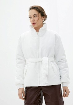 Куртка утепленная, Trendyol, цвет: белый. Артикул: RTLAAW870601. Одежда / Верхняя одежда / Демисезонные куртки