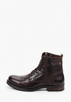 Ботинки, Jack & Jones, цвет: коричневый. Артикул: RTLAAX409302. Обувь / Ботинки