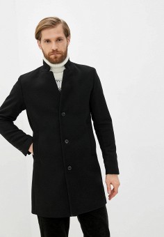 Пальто, Jack & Jones, цвет: черный. Артикул: RTLAAX411101. Одежда / Верхняя одежда / Пальто