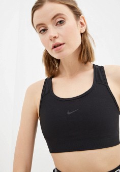 Топ спортивный, Nike, цвет: черный. Артикул: RTLAAX435301. Одежда / Топы и майки