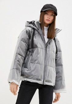 Куртка утепленная, Twinset Milano, цвет: серый. Артикул: RTLAAX455802. Одежда / Twinset Milano