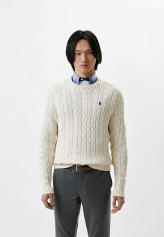 Джемпер, Polo Ralph Lauren, цвет: бежевый. Артикул: RTLAAX480301. Одежда / Джемперы, свитеры и кардиганы / Джемперы и пуловеры