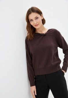 Джемпер, Sisley, цвет: коричневый. Артикул: RTLAAX654001. Одежда / Джемперы, свитеры и кардиганы / Джемперы и пуловеры / Джемперы