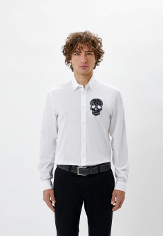 Рубашка, Just Cavalli, цвет: белый. Артикул: RTLAAX711302. Premium / Одежда / Рубашки и сорочки / Рубашки с длинным рукавом / Just Cavalli