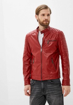 Куртка кожаная, RNT23, цвет: красный. Артикул: RTLAAX759601. Одежда / Верхняя одежда / Кожаные куртки