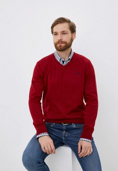 Пуловер, Denim Culture, цвет: бордовый. Артикул: RTLAAX967401. Denim Culture