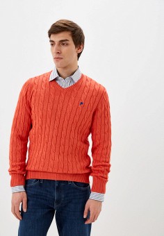 Пуловер, Denim Culture, цвет: оранжевый. Артикул: RTLAAX975001. Denim Culture