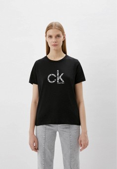 Футболка, Calvin Klein, цвет: черный. Артикул: RTLAAX991501. Одежда / Футболки и поло / Calvin Klein