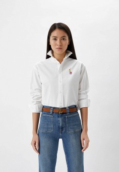 Рубашка, Polo Ralph Lauren, цвет: белый. Артикул: RTLAAY067701. 