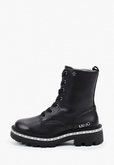 Ботинки, Liu Jo, цвет: черный. Артикул: RTLAAY125001. Девочкам / Обувь / Ботинки