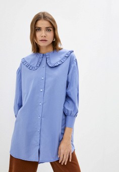 Блуза, Rainrain, цвет: голубой. Артикул: RTLAAY199401. Одежда / Блузы и рубашки / Блузы / Rainrain