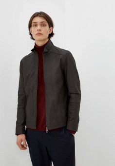 Куртка кожаная, Felix Hardy, цвет: коричневый. Артикул: RTLAAY257001. Одежда / Верхняя одежда / Кожаные куртки