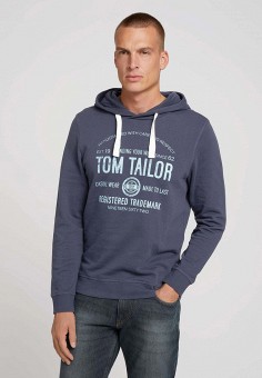 Худи, Tom Tailor, цвет: синий. Артикул: RTLAAY440001. Одежда / Толстовки и олимпийки / Худи