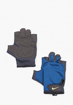 Перчатки для фитнеса, Nike, цвет: синий. Артикул: RTLAAY553201. Аксессуары / Перчатки и варежки