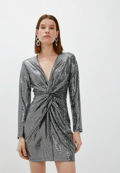 Платье, Kontatto, цвет: серебряный. Артикул: RTLAAY650901. Одежда / Платья и сарафаны / Вечерние платья