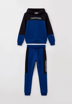 Костюм спортивный, Calvin Klein Jeans, цвет: синий. Артикул: RTLAAY652201. Calvin Klein Jeans