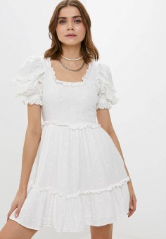 Платье, Topshop, цвет: белый. Артикул: RTLAAY711001. Одежда / Платья и сарафаны