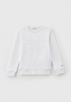 Свитшот, Calvin Klein Jeans, цвет: белый. Артикул: RTLAAY734401. Мальчикам / Одежда