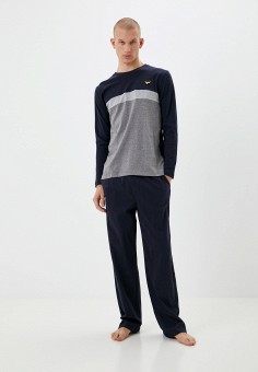 Пижама, Kensington Eastside, цвет: серый, синий. Артикул: RTLAAY826902. Одежда / Домашняя одежда
