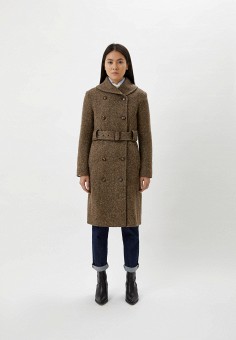 Пальто, Polo Ralph Lauren, цвет: коричневый. Артикул: RTLAAY843201. Одежда / Верхняя одежда / Пальто