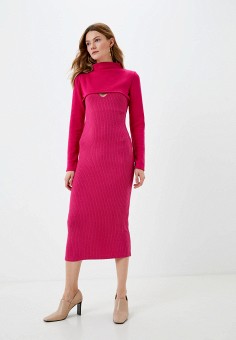 Платье, Rinascimento, цвет: розовый. Артикул: RTLAAY992501. Одежда / Платья и сарафаны / Платья-свитеры