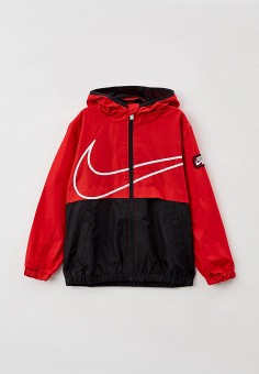 Ветровка, Nike, цвет: красный. Артикул: RTLAAZ027801. Мальчикам / Одежда / Верхняя одежда