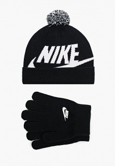 Шапка и перчатки, Nike, цвет: черный. Артикул: RTLAAZ031701. Мальчикам / Аксессуары